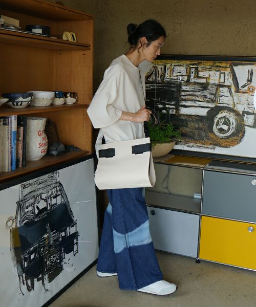 macromauro  マクロマウロ WRAP BAG SHOULDER CANVAS M(NATURAL)