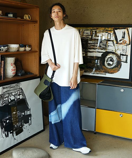 macromauro  マクロマウロ WRAP BAG SHOULDER CANVAS M(KHAKI)