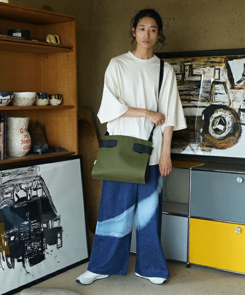 macromauro  マクロマウロ WRAP BAG SHOULDER CANVAS M(KHAKI)