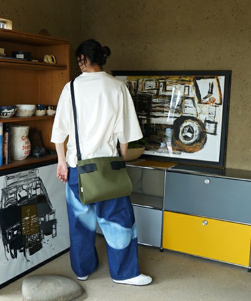 macromauro  マクロマウロ WRAP BAG SHOULDER CANVAS M(KHAKI)
