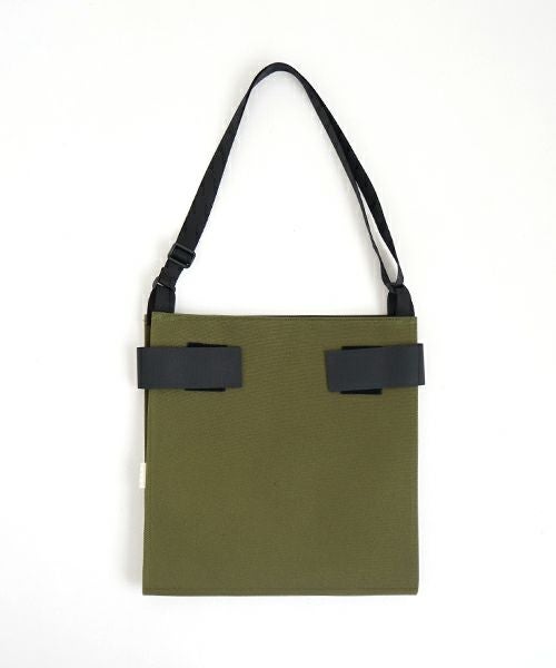 macromauro  マクロマウロ WRAP BAG SHOULDER CANVAS M(KHAKI)