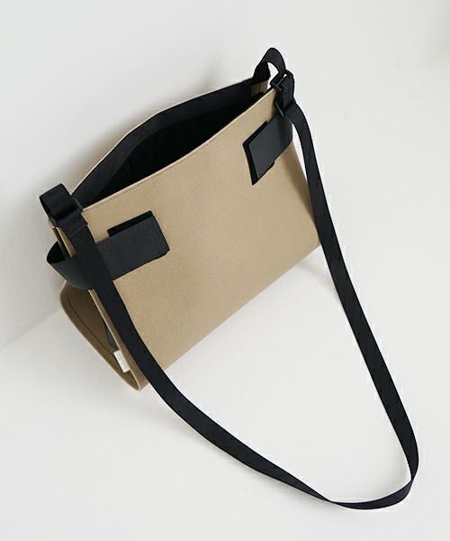 macromauro  マクロマウロ WRAP BAG SHOULDER CANVAS M(BEIGE)