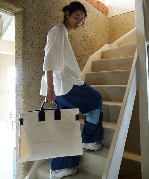 macromauro  マクロマウロ WRAP BAG TOTO CANVAS L(NATURAL)