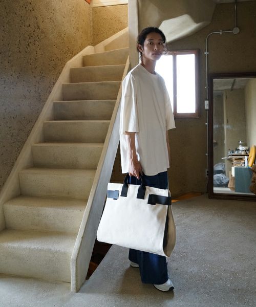 macromauro  マクロマウロ WRAP BAG TOTO CANVAS L(NATURAL)