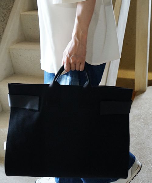 macromauro  マクロマウロ WRAP BAG TOTO CANVAS L(BLACK)