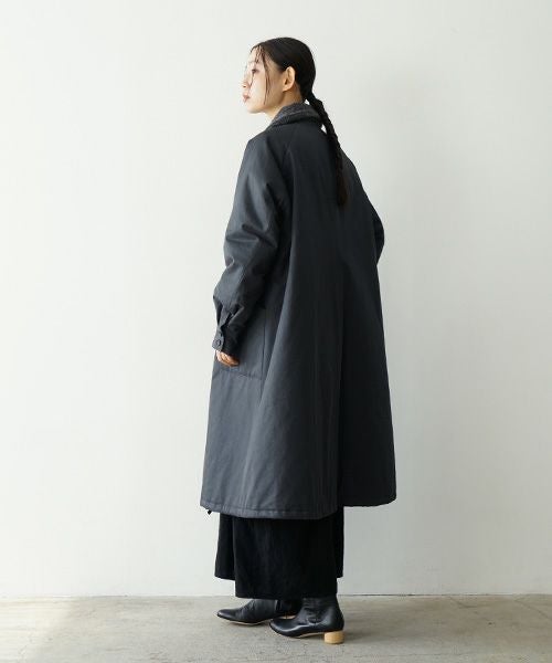Mochi モチ finx gabardine coat[ma23-co-01/graphite] モッズコート