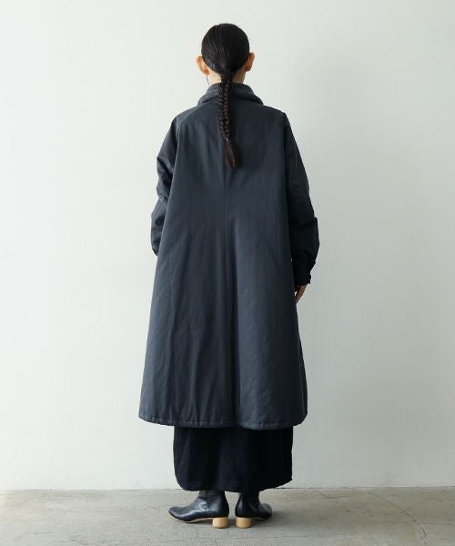 Mochi モチ finx gabardine coat[ma23-co-01/graphite] モッズコート
