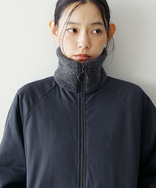 Mochi モチ finx gabardine coat[ma23-co-01/graphite] モッズコート