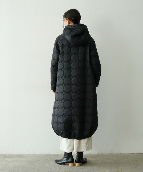Mochi モチ quilted food coat[ma9-co-01/black] キルトフードコート
