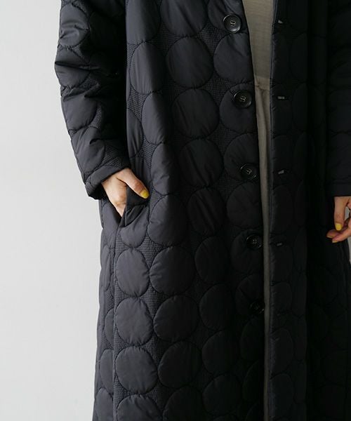 Mochi モチ quilted food coat[ma9-co-01/black] キルトフードコート