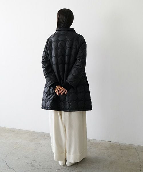 Mochi モチ quilted half coat[ma24-co-01/black] キルトフハーフコート