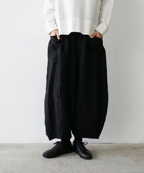 Mochi / モチ サルエルパンツ ブラック Mochi モチ sarouel pants[ma24-pt-02/black] サルエルパンツ