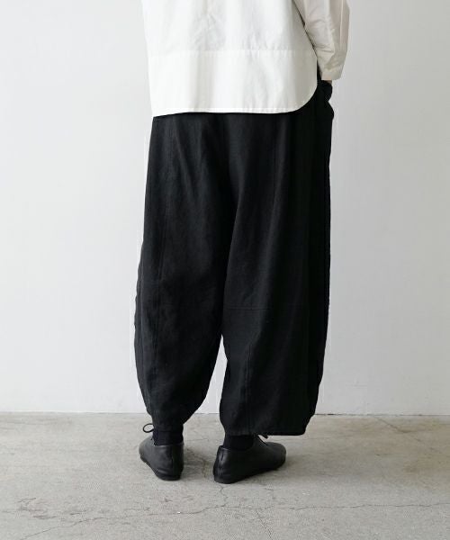Mochi モチ sarouel pants[ma24-pt-02/black] サルエルパンツ