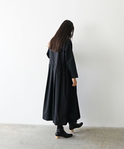 Mochi モチ hight neck tuck dress[ma20-op-01/black] ハイネック