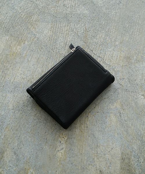 Mochi モチ trifold wallet[ma-pro-28/black] 鹿革 3つ折り財布