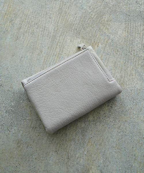 Mochi モチ trifold wallet[ma-pro-28/green grey] 鹿革 3つ折り財布