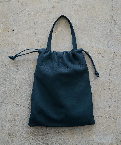 Mochi モチ drawstring bag(M)[ma-pro-01/figaro] 鹿革 巾着バッグ