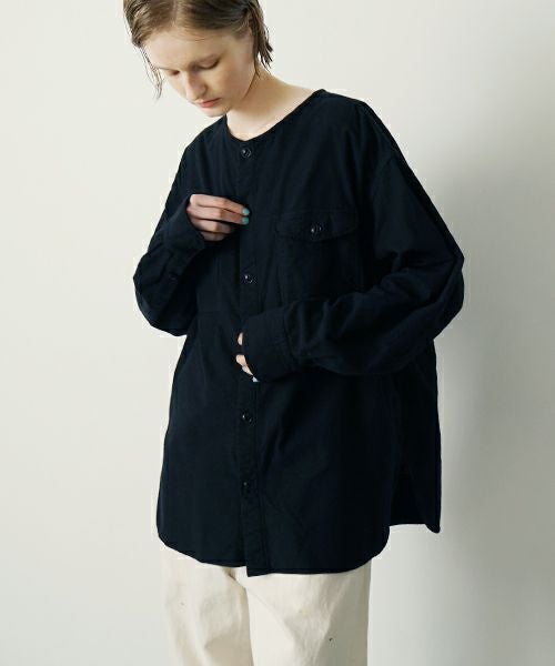 YOKO SAKAMOTO ヨーコサカモト REGULAR COLLAR SHIRT [SUMI INK] YS