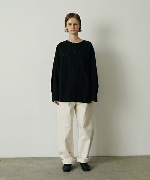 YOKO SAKAMOTO ヨーコサカモト REGULAR COLLAR SHIRT [SUMI INK] YS