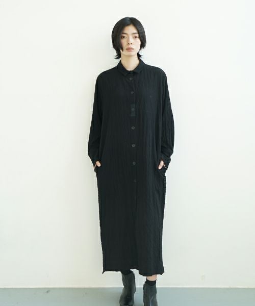 KristenseN DU NORD   クリステンセンドゥノルド Shirt dress [I-399/10 Black]