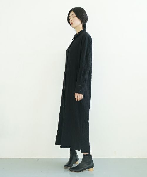 KristenseN DU NORD   クリステンセンドゥノルド Shirt dress [I-399/10 Black]