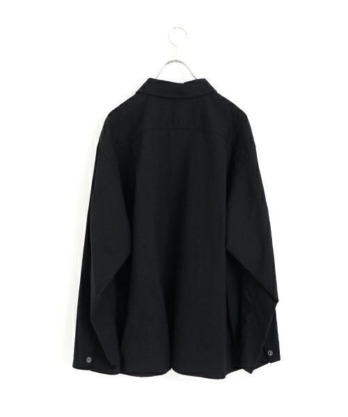 【試着】YOKO SAKAMOTO 24AW ワークジャケット L 黒 YOKO SAKAMOTO ヨーコサカモト BRUSHED WOOL WORK JACKET [BLACK