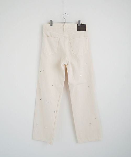 YOKO SAKAMOTO ヨーコサカモト DENIM STRAIGHT PANTS [FADE WHITE