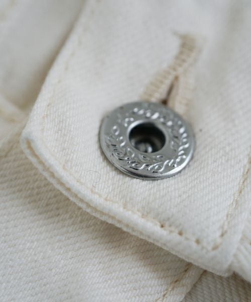 YOKO SAKAMOTO ヨーコサカモト DENIM STRAIGHT PANTS [FADE WHITE