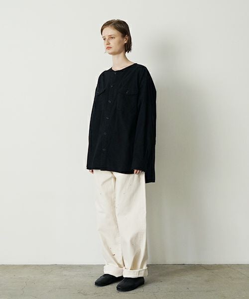 YOKO SAKAMOTO ヨーコサカモト DENIM STRAIGHT PANTS [FADE WHITE