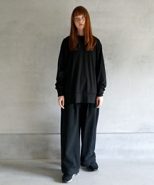  VU / ヴウhome&miles basic long knit [BLACK] ベーシックロングニット vum-kn01
