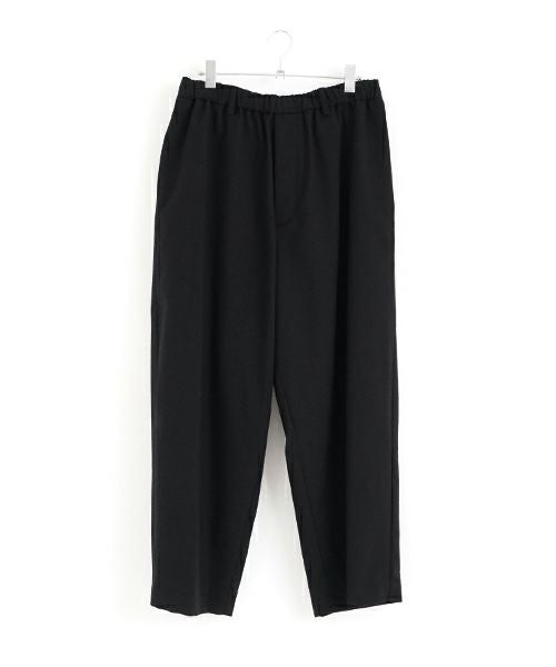 YOKO SAKAMOTO ウールスラックス YOKO SAKAMOTO ヨーコサカモト BRUSHED WOOL WIDE PANTS [BLACK]YS