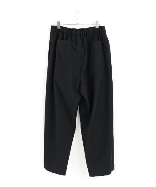 YOKO SAKAMOTO ヨーコサカモト BRUSHED WOOL WIDE PANTS [BLACK]YS