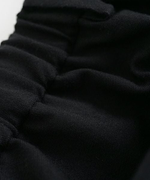 YOKO SAKAMOTO ヨーコサカモト BRUSHED WOOL WIDE PANTS [BLACK]YS