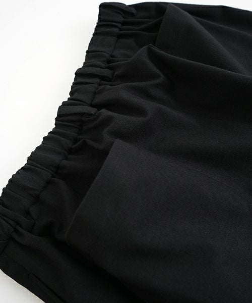 YOKO SAKAMOTO ヨーコサカモト BRUSHED WOOL WIDE PANTS [BLACK]YS