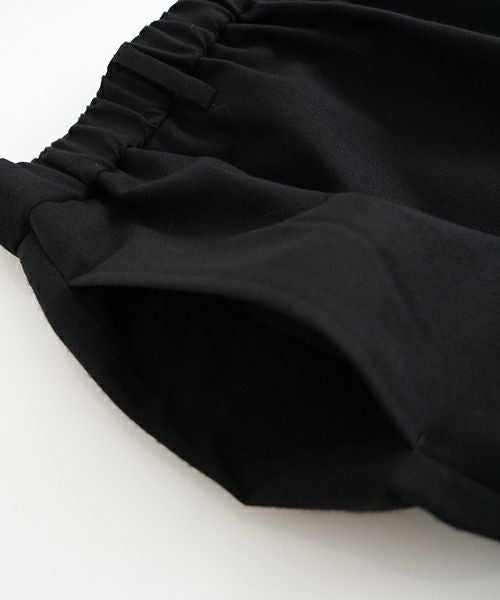 YOKO SAKAMOTO ヨーコサカモト BRUSHED WOOL WIDE PANTS [BLACK]YS