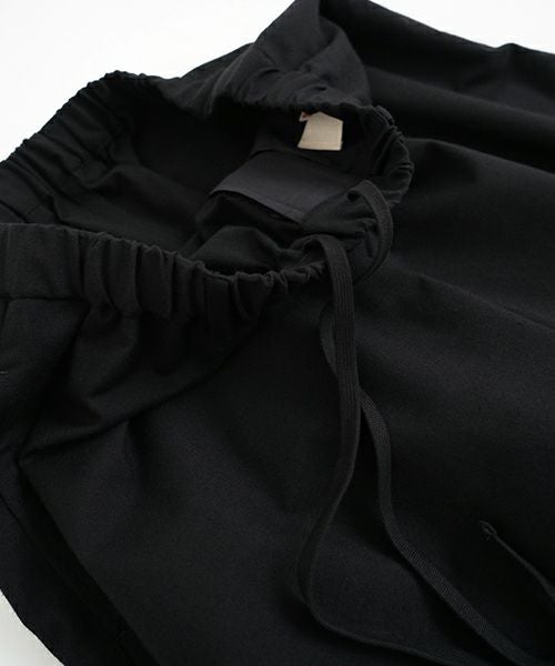 YOKO SAKAMOTO ヨーコサカモト BRUSHED WOOL WIDE PANTS [BLACK]YS