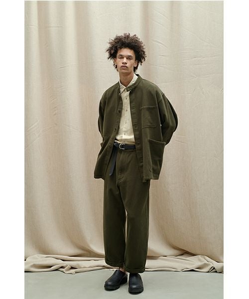 YOKO SAKAMOTOヨーコサカモト WORK STAND COLLAR JACKET [OLIVE] YS - 24AW - 41スタンドカラーワークジャケット
