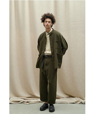 YOKO SAKAMOTOヨーコサカモト WORK STAND COLLAR JACKET [OLIVE] YS - 24AW - 41スタンドカラーワークジャケット