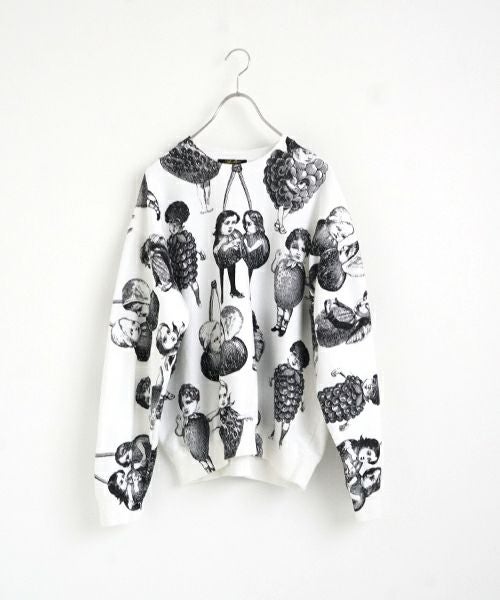 HCAHCUMあちゃちゅむフルーツ女スエット（white)