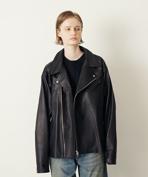 ジャケット・アウター yoko sakamoto LEATHER SHIRT JACKET YOKO SAKAMOTO | レザー Zip ブルソン - KNOCK OUT 247