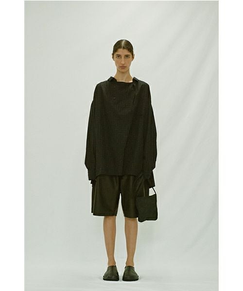 YOKO SAKAMOTOヨーコサカモト DOUBLE PLEATED EASY SHORTS [BLACK] YS - 25SS - 04