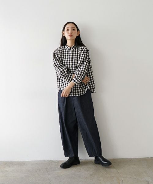 Mochi モチ suspenders denim cropped pants デニムパンツ