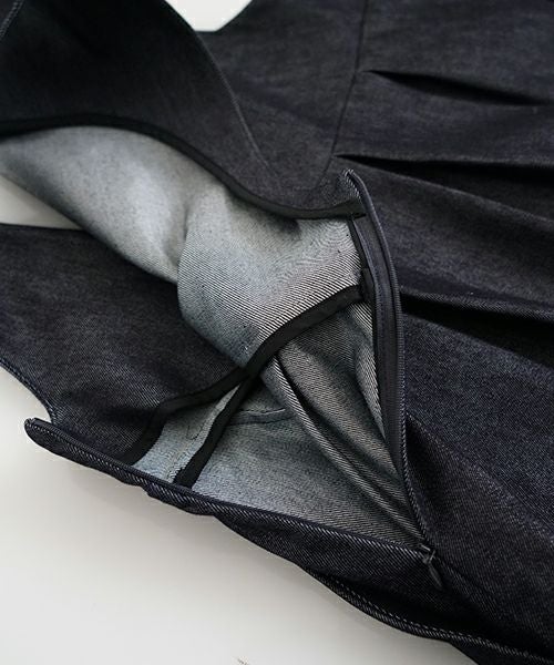 Mochi モチ silk denim jumper skirt ジャンパースカート