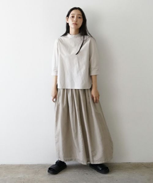 Mochi モチ mock neck blouse [sand beige] モックネックブラウス