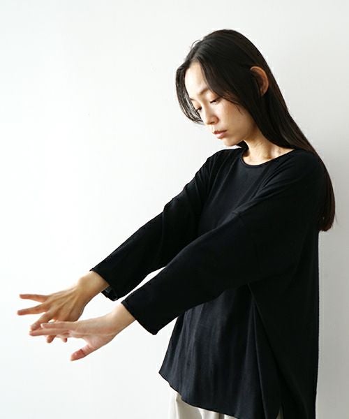 トップス mochi Mochi モチ three quarter sleeve t-shirt [black] 七分丈Tシャツ
