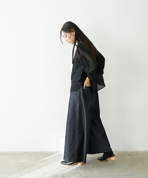 Mochi モチ silk cotton denim culottes patns デニムキュロットパンツ