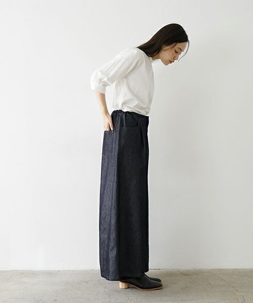 Mochi モチ silk cotton denim culottes patns デニムキュロットパンツ