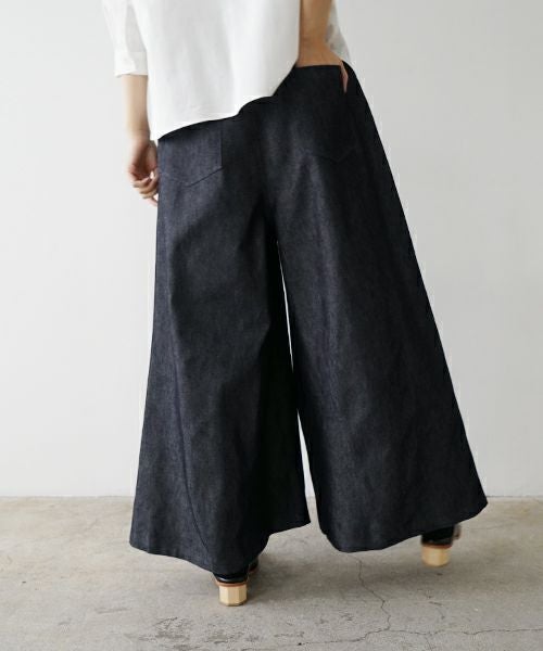Mochi モチ silk cotton denim culottes patns デニムキュロットパンツ