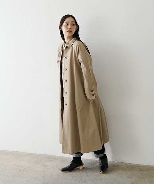Mochi モチ tuck trench coat [beige] タックトレンチコート ]