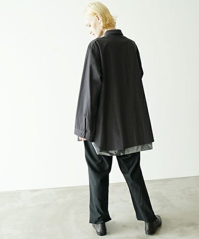 VU ヴウ two slit shirt  [BLACK×PATTERN] vu-sht-004